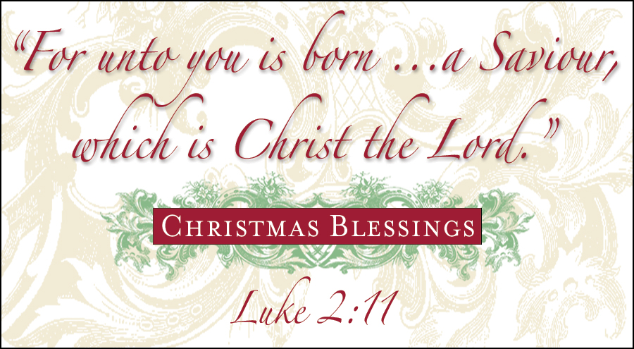 "For unto you is born... a Saviour, which is Christ the Lord." Luke 2:11