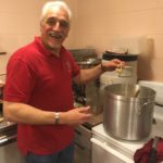 Joe LeClair kept the pasta coming and the sauces warm. Everything was homemade from scratch!