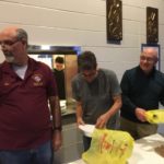 Brother Knights Ray Perry, Bob Yackel, and Ken Finnegan manned the front service pick up station.