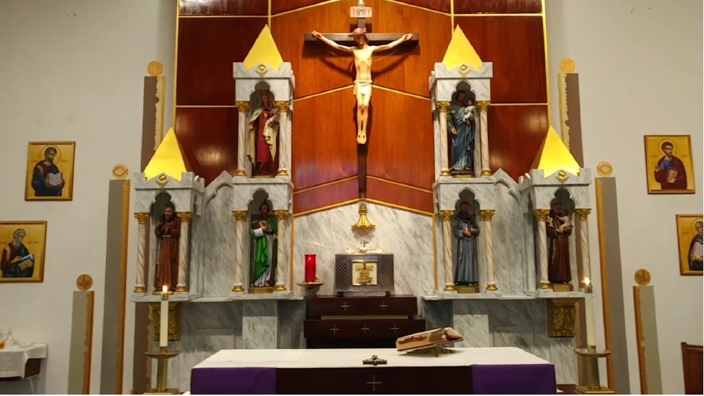 The Church of the Infant Saviour in Pine Bush NY -- The Tabernacle area has been updated during the downtime of the Church from the COVID-19 epidemic.