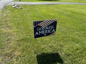 Knights of Columbus God Bless America Lawn Sign Fundraiser