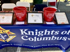 The Knights tent at this year's 2025 Pine Bush Harvest Festival