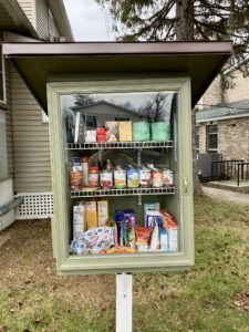 The Catholic Daughters of America Infant Saviour Court Blessing Box located outside the Church of the Infant Saviour Parish Office.