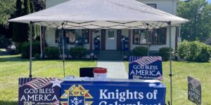 Knights of Columbus God Bless America 250th Anniversary Lawn Sign Fundraiser