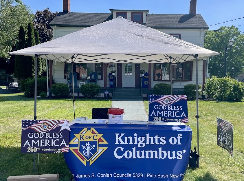 Knights of Columbus God Bless America 250th Anniversary Lawn Sign Fundraiser