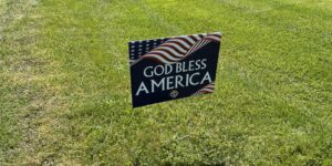 Knights of Columbus God Bless America Lawn Sign Fundraiser